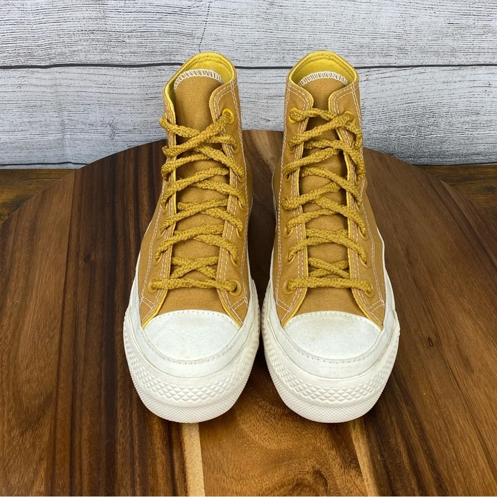 Converse Chuck Taylor All Star Lift Platform High Burnt Honey Shoe Womens Size 5